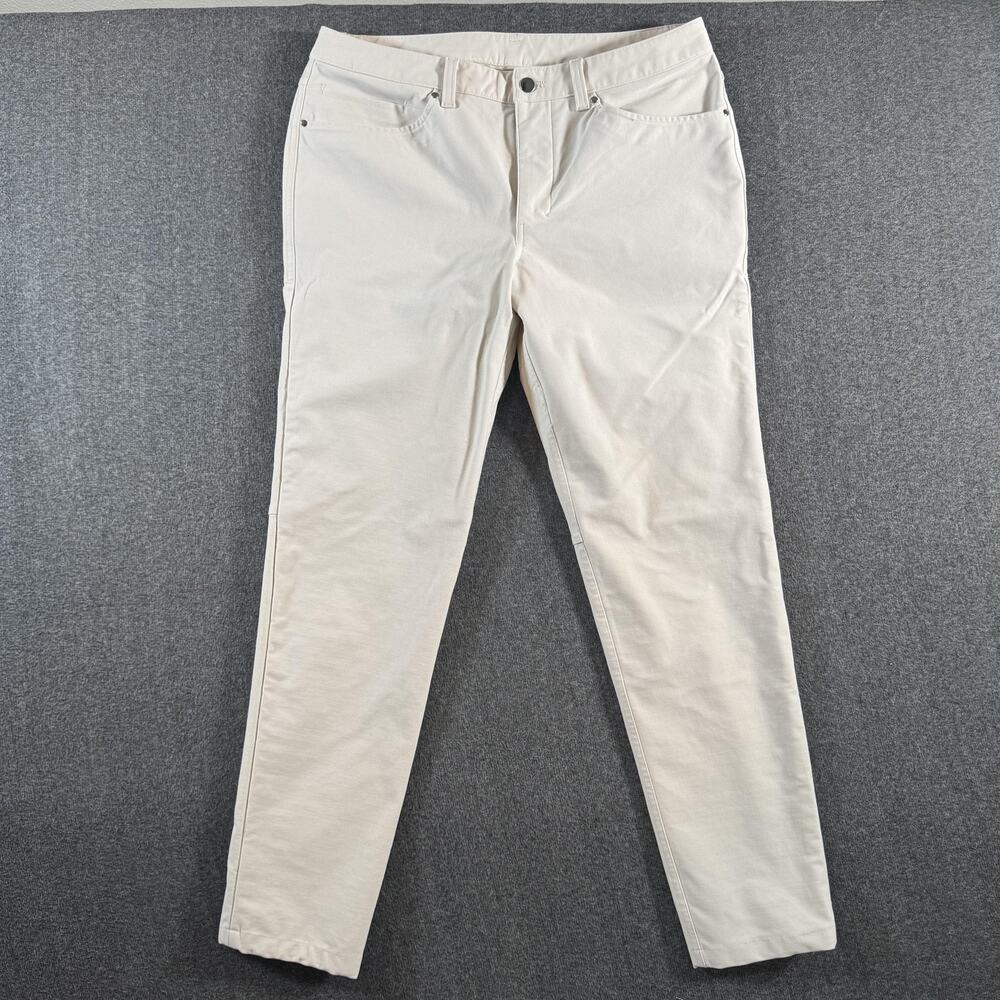 Lululemon ABC Slim Pants Mens 33 Beige Tapered Slim Fit Casual Chino Jeans